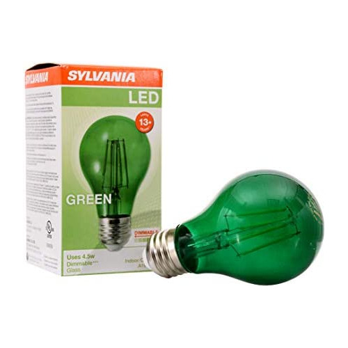 Bombilla Led De Vidrio Verde Filamento A19 De Sylvania,...