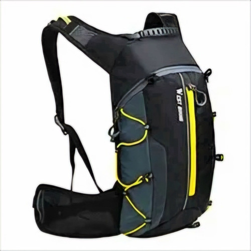 Mochila De Hidratación Running Ciclismo Trekking 10 Litros Negro Y Amarillo Liso