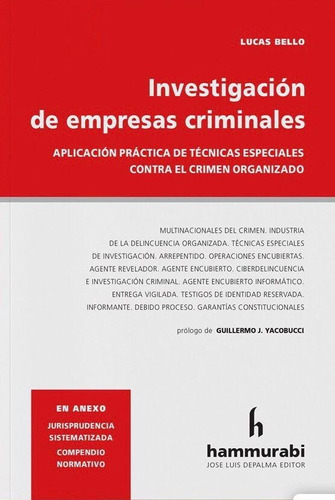 Investigacion De Empresas Criminales - Bello, Lucas