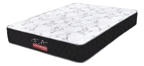 Colchon 2 Plazas Ortopedico Espuma 120kg Alta Densidad Fa Color Gris