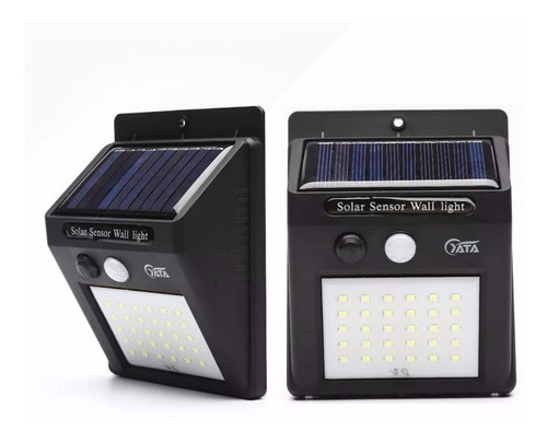 Kit 2 Luminárias Solar Sensor De Movimento Refletor 20 Leds