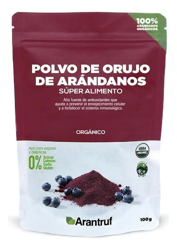 Polvo De Orujo De Arandanos 100% Orgánico - Agronewen. Sabor Propio