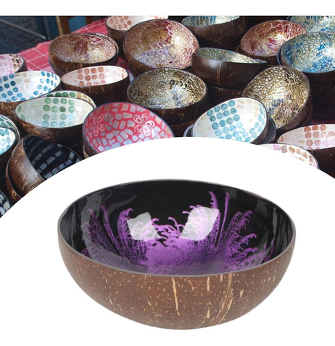 Cuenco Decorativo De Coco Para Llaves, Soporte De Violeta