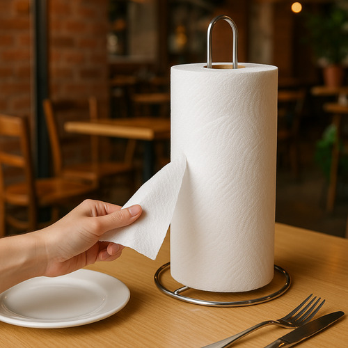 Suporte Aço Porta Toalha Guardanapo Rolo Papel Descartavél