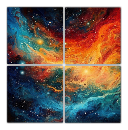 160x160cm Cuadros Decorativos Arte Abstracto Estética Galax