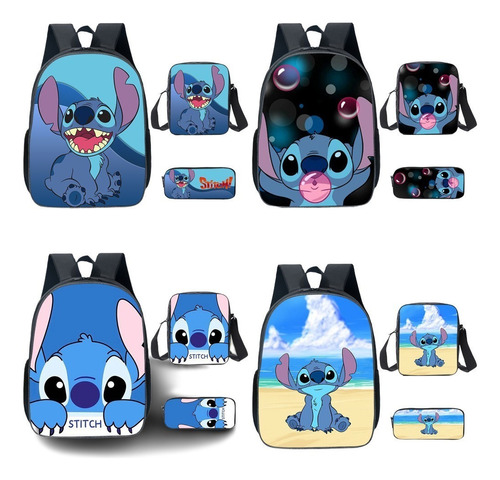 Nuevo Kawaii 3pc Stitch Boy Girl Kids Mochilas Para Libros E