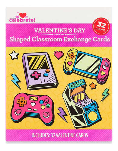 Tarjetas De Intercambio Para San Valentín Videojuegos 32 Pzs
