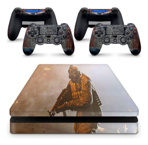 Skin Adesivo Protetor Ps4 Slim Call Of Duty Modern Warfare