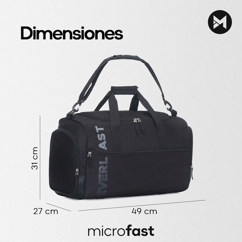 Imagen 7 de 8 de Bolso Deportivo Everlast Original Urbano Viaje Gim Reforzado