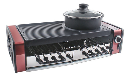 Plancha Eléctrica Multifunción For Pinchos, Olla Caliente,