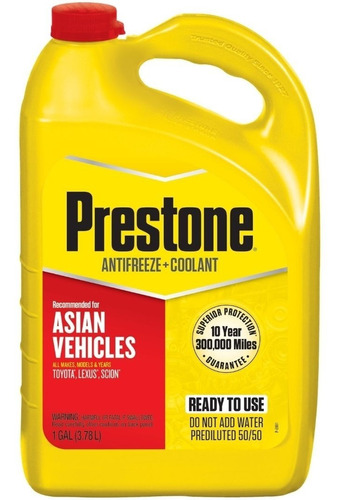 Prestone Antifreeze/coolant 50/50 Asian Red Color Rojo