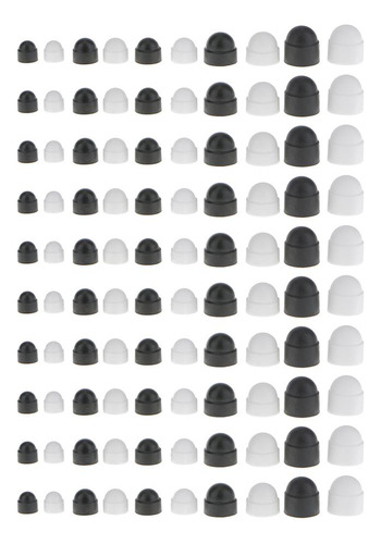 8 X 5-10pack 10pcs M6 Negro Cúpula Perno Tuerca 8 Piezas