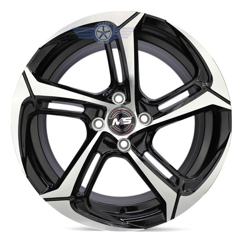 4 Rines 16 Deportivos 4-100 Beat Spark Sonic Aveo Vw Versa Machine Black