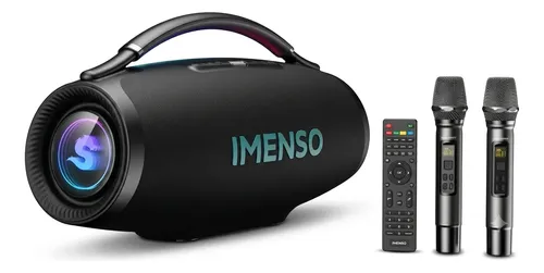 Caixa De Som Imenso X69a 500w Rms 45000mah Rgb Ipx6 2 Mic