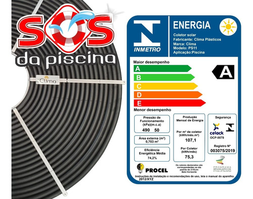 Aquecedor Solar Com 8 Placas Clima 1,10 X 1,10 Para Piscin