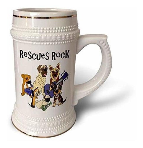 3drose Cool Fun Rescue Dogs Rock Con Pug, Mastín, Perro Salc