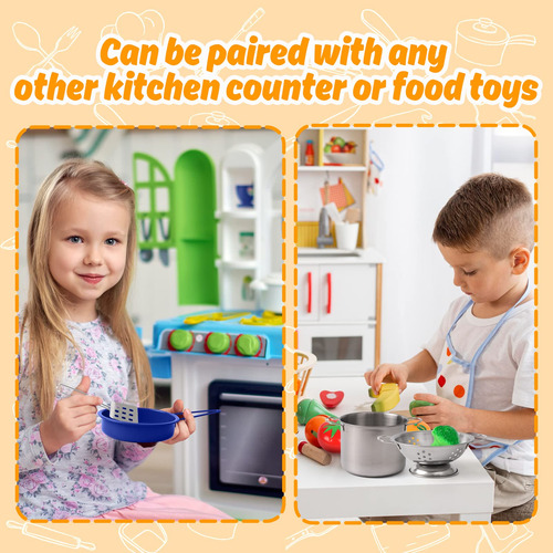 Set Accesorios Cocina Juguete Niños Utensilios Acero Inox. C