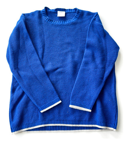 Sweater Zara Niño Azul De Hilo Talle 4-5 Años No Ckeeky 