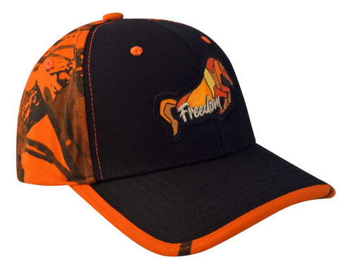 Gorra Con Ajustador Freedom Camuflaje Naranja C/negro Wallis