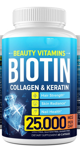 Biotina 25000 Mcg Pelo Uñas, Adelgazante Adelgazar Quema