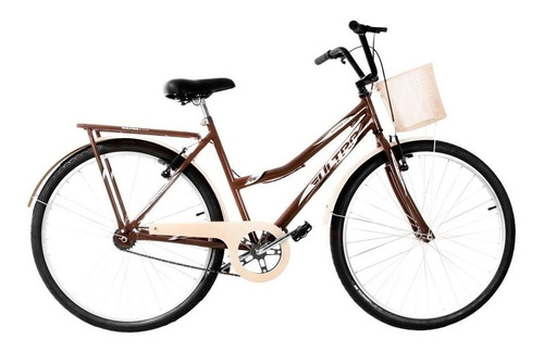 Bicicleta  urbana Ultra Bikes Summer Tropical aro 26 19" freios v-brakes cor marrom/bege