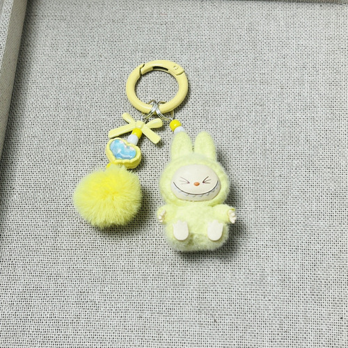 Mini Labubu Keychain Cartoon Creative Collection Plush Doll