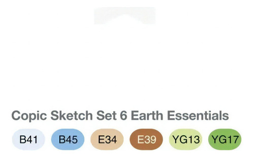 Funda para bolígrafo Copic Sketch 6 Cores Earth