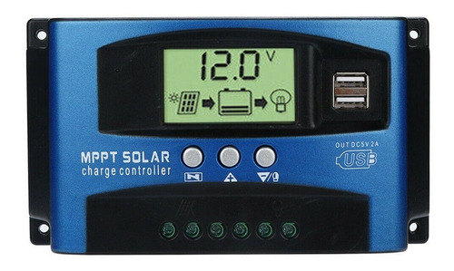 Controlador Regulador Carga Solar Mppt 100a 12/24v 