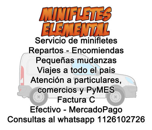 Mini Fletes Elemental Minifletes Repartos Zona Sur