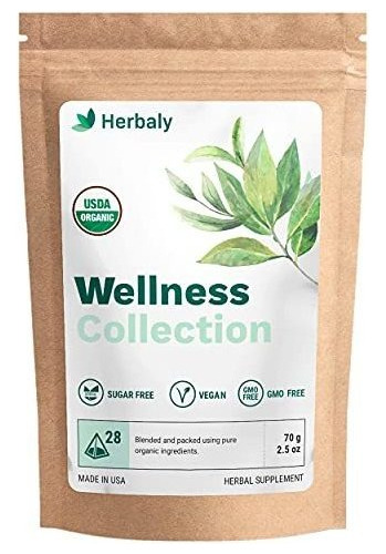 Caja De Tè Herbaly Wellness Collection Té De Hierbas Orgá
