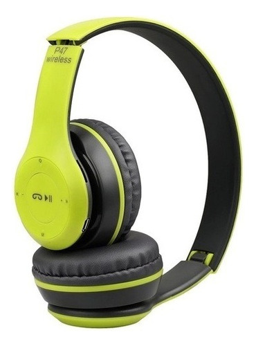 Auriculares Inalambrico Plegables Sd Manos Libres Vincha Bt Color Verde