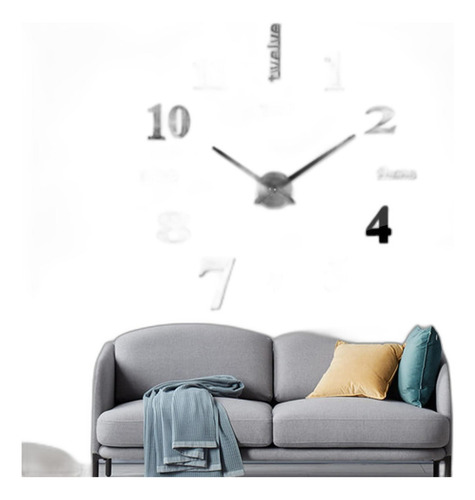 3 En 1 Ferrisa Reloj De Pared Grande 3d Sin Marco De 47 PuLG