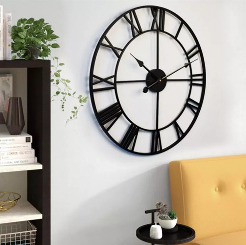 Reloj De Pared Vintage 47 Cm 3d Grande Retro Hierro