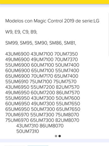 Control LG Magic Modelo An-mr19ba