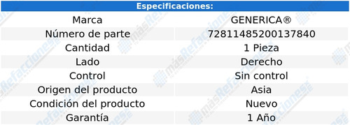 Espejo Derecho S/control Caliber De 2007 A 2012 Genérica