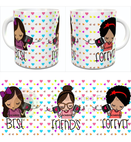 Tazas Dia Del Amigo Amiga Ceramica Importada Personalizadas