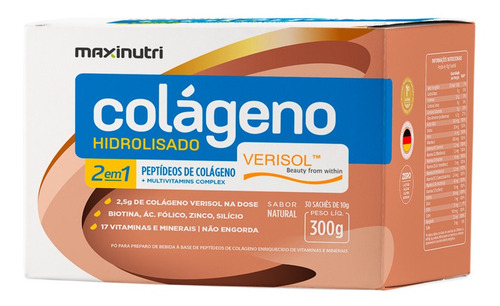 Colageno Sache Hidrolisado 2em1 Verisol 30x10g Maxinutri
