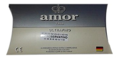 Imagen 1 de 2 de Preservativo Amor Ultrafino Gris X12 Unidades.