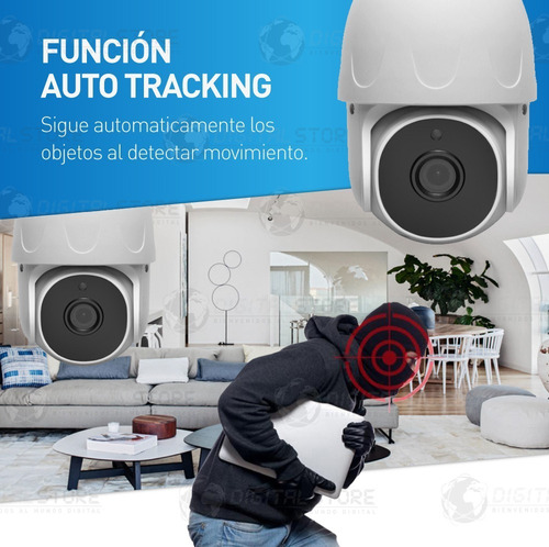 Imagen 3 de 10 de Camara Ip Seguridad Wifi Inalambrica Full Hd Domo Tracking