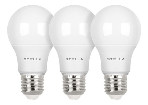Imagem 3 de 6 de 3x Lâmpada Led Bulb A60 9w Stella Sth8265 Quente Neutro Frio