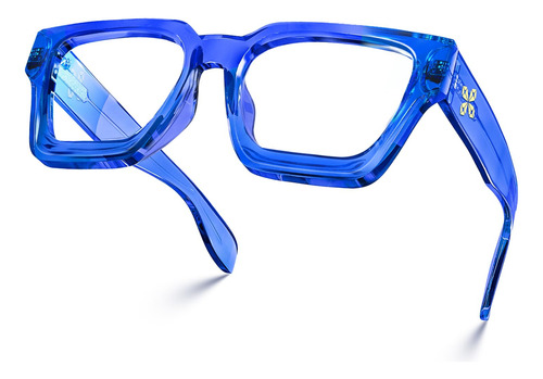 Visoone Gafas De Bloqueo De Luz Azul Rectángulo Chic Preppy