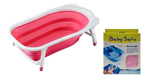 Bañera Bebe Flexible Plegable Mega Baby Red Baño Babymovil