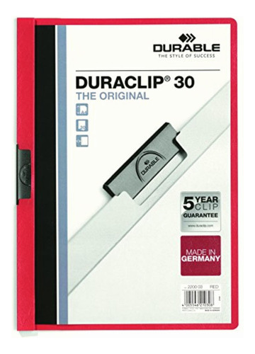 Durable Vinyl Duraclip Report Cover, Letter, Holds Up To 30