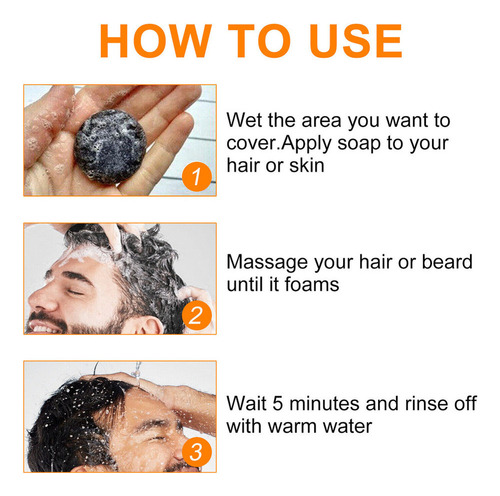 / Shampoo E Sabonete M 4 Peças Para Cobrir Cabelos Brancos,
