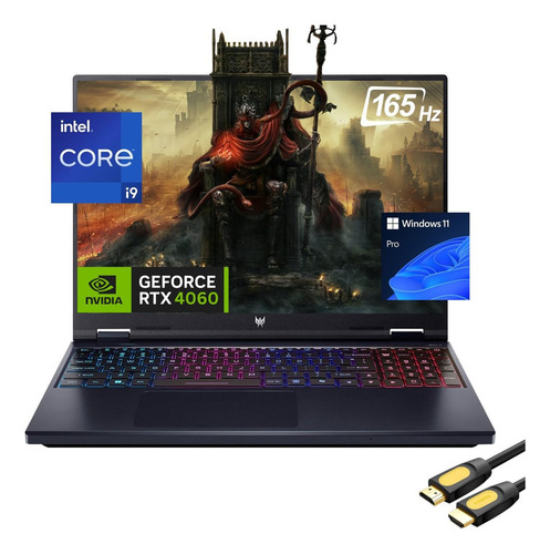 Acer Predator Helios Neo 16 - Portátil Para Juegos, Visualización Wuxga 165hz Ips De 16 Pulgadas, Core I9-14900hx, Geforce Rtx 4060, 16gb Ddr5, 1tb Pcle 4.0, Wifi 6e, Tb 4, 4-zone Rgb Kb, Rj45, Sps - Excelente (Reacondicionado)