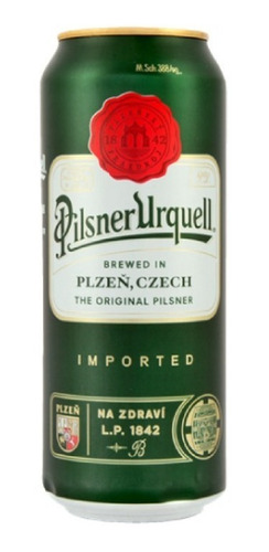 5 Pack De Cervezas Checas Pilsner Urquell 500ml + Vaso