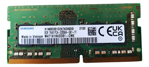 Memoria Ram Laptop 8gb Ddr4 Samsung M471a1k43db1-cwe (Usado)