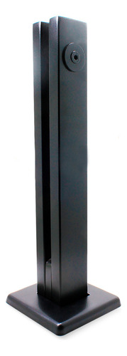 Kit 12 Coluna Torre Inox 30 Cm 1 Furo Guarda Corpo Cor Preto Fosco