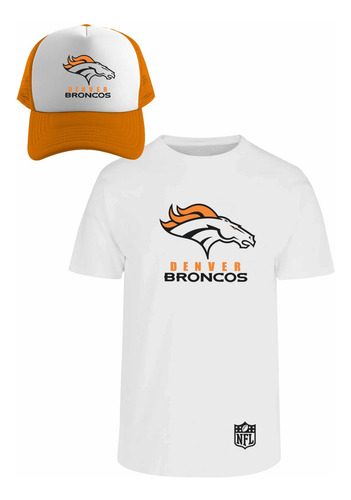 Kit Playera + Gorra Sublimada Mod Denver Broncos Nfl