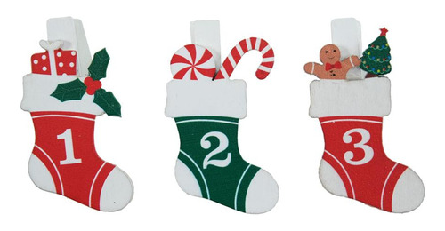 Prendedor Decorativo Calendário 5cm Jg Com 24 Pç 1003805